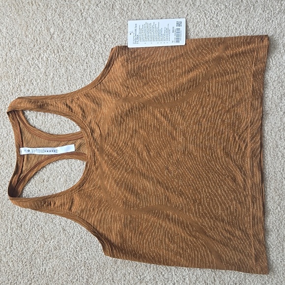 NWT Lululemon Swiftly Tech Tank 2.0 Water Surface Copper Brown/Bold Beige 14 - Picture 4 of 14